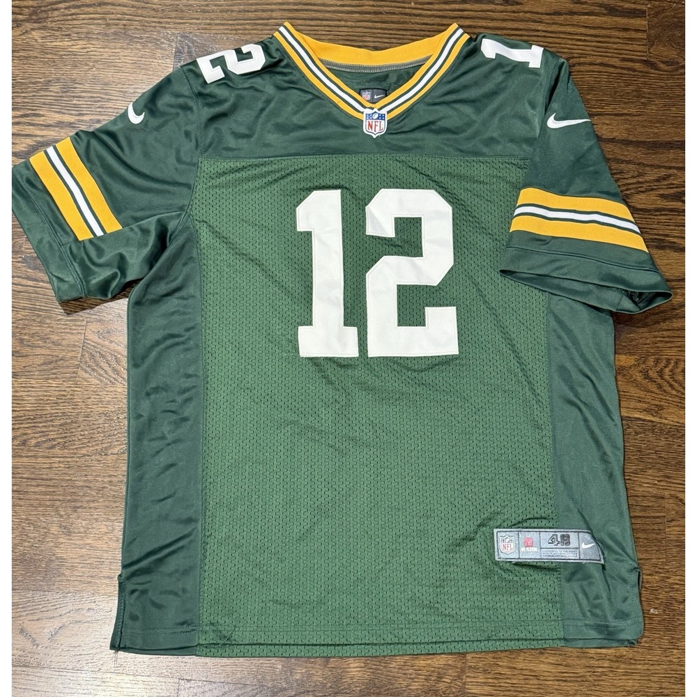 Green Bay Packers Aaron Rodgers Nike NFL Football Jersey Sz 48 Stitched XL
